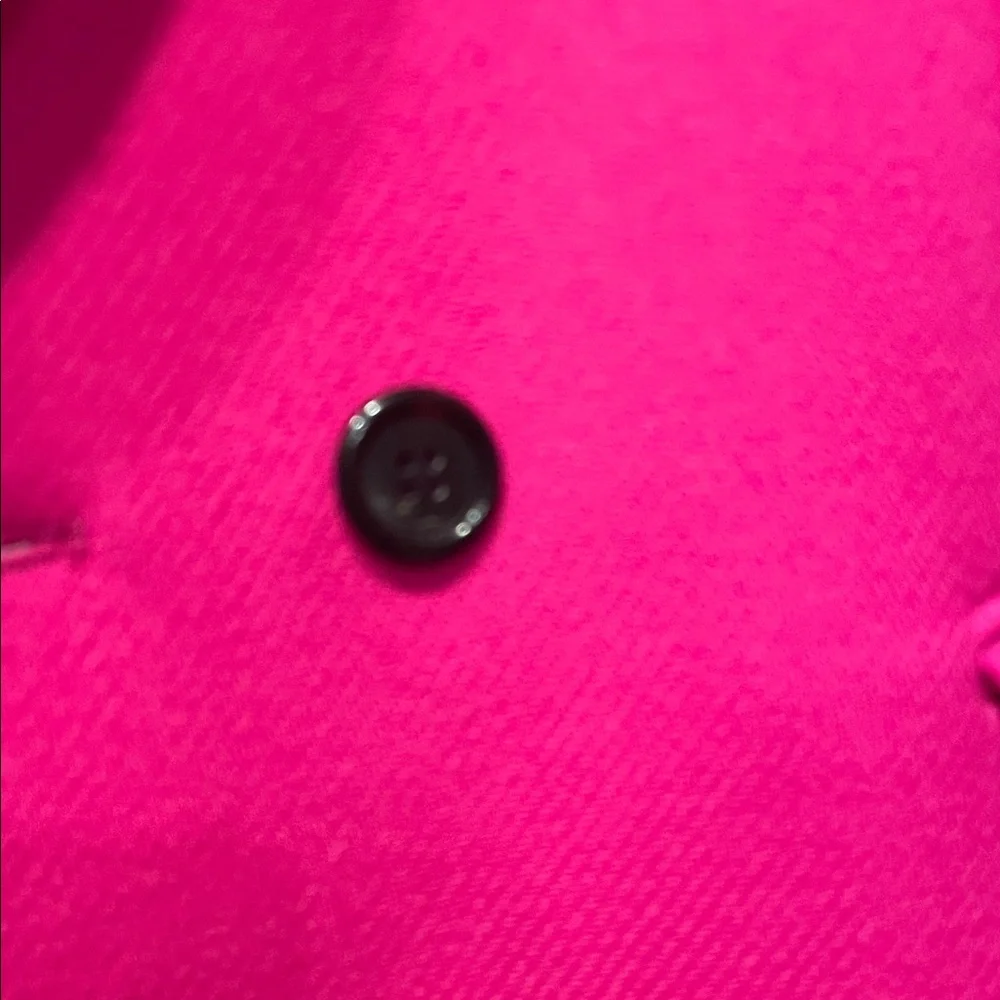 Vibrant Pink Double-Breasted Coat - Picture 2 of 5